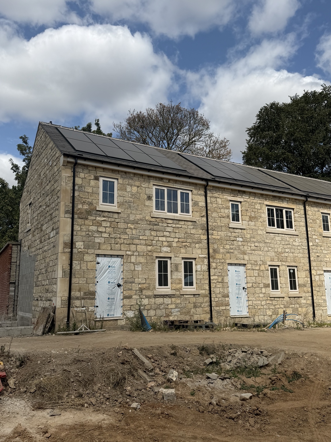 Stone-faced residential development
